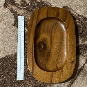 Elegant Vintage Wooden serving plate - Brown